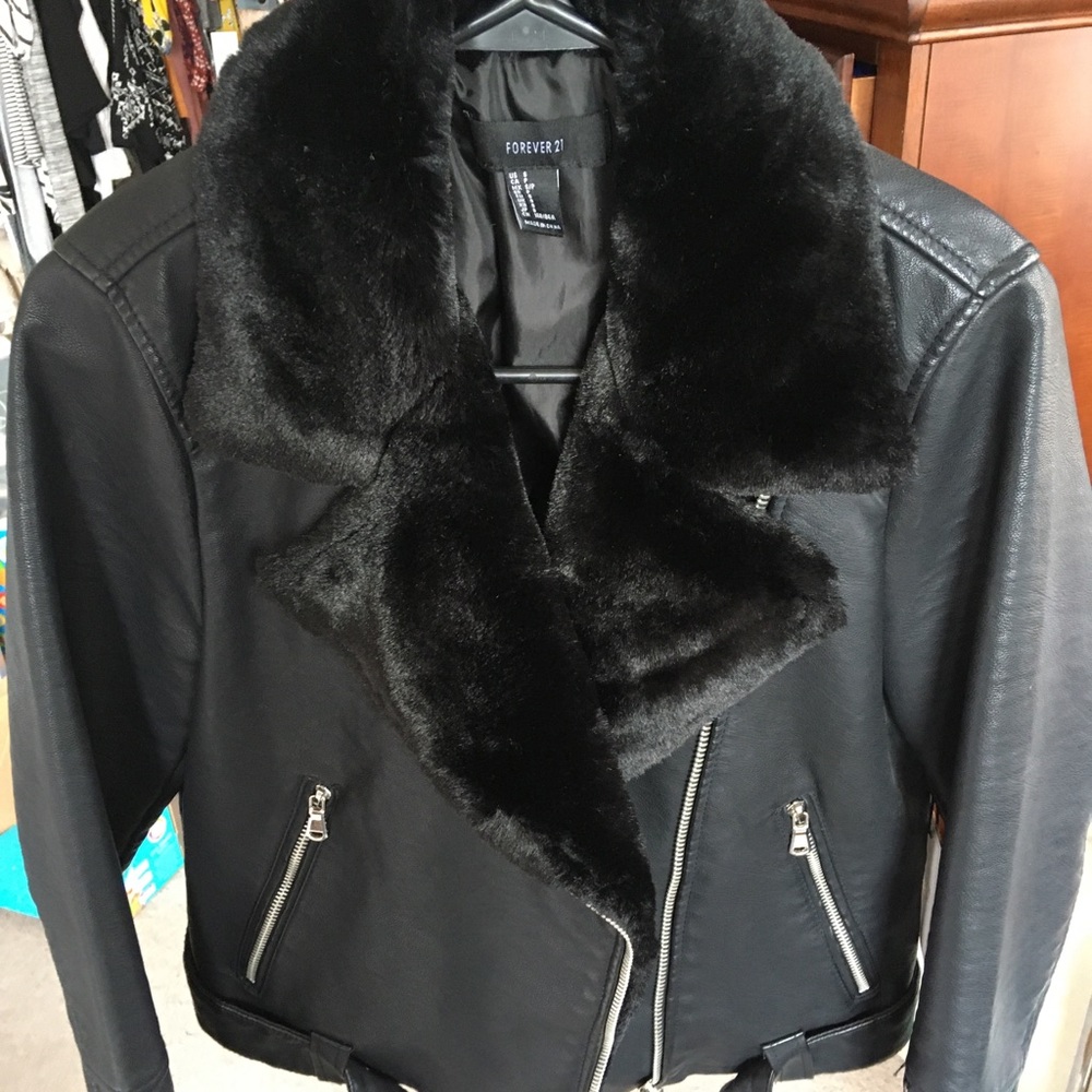 Forever21 faux leather moto jacket